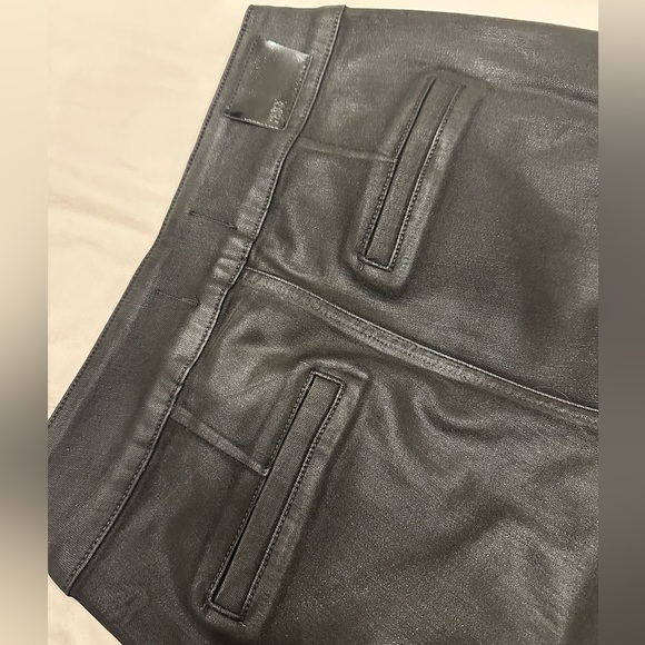 Paige Nellie Black Fog Luxe Coating Cropped Wideleg - Picture 6 of 6